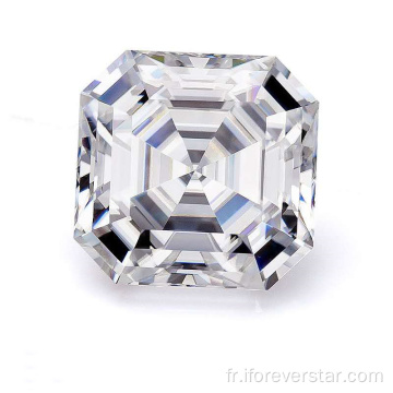 Brilliant d couleur 6 mm asscher coupé Moissanite lâche